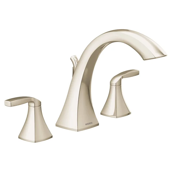 Moen T693NL Voss Polished Nickel Two-Handle Roman Tub Faucet