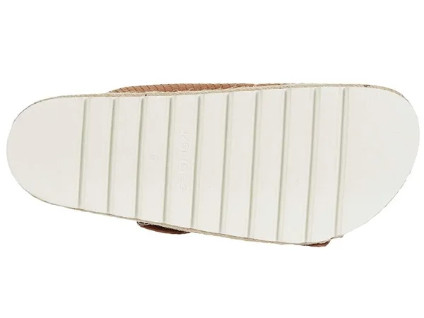 J/Slides Leighton Women's Shoes Tan Embossed Leather : 10 M