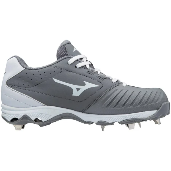 Mizuno 9-Spike Advanced Sweep 4 Low Womens Metal Softball Cleat, Women's, Size: 11.5, White