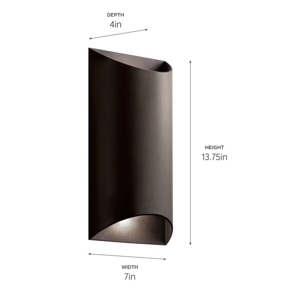Kichler - 49279AZTLED - LED Outdoor Wall Mount - Wesley - Textured Architectural Bronze
