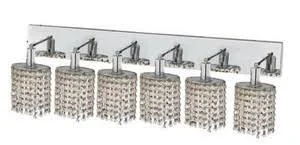 Elegant 1286W-O-E-CL/EC Mini Vanity Lighting 40in Chrome 6-Light