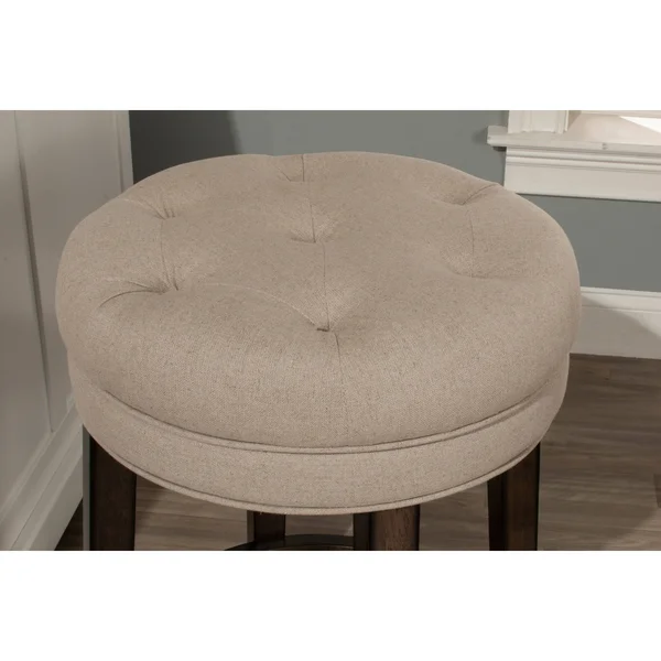 Hillsdale Furniture Backless Swivel Counter Stool in Charcoal Gray