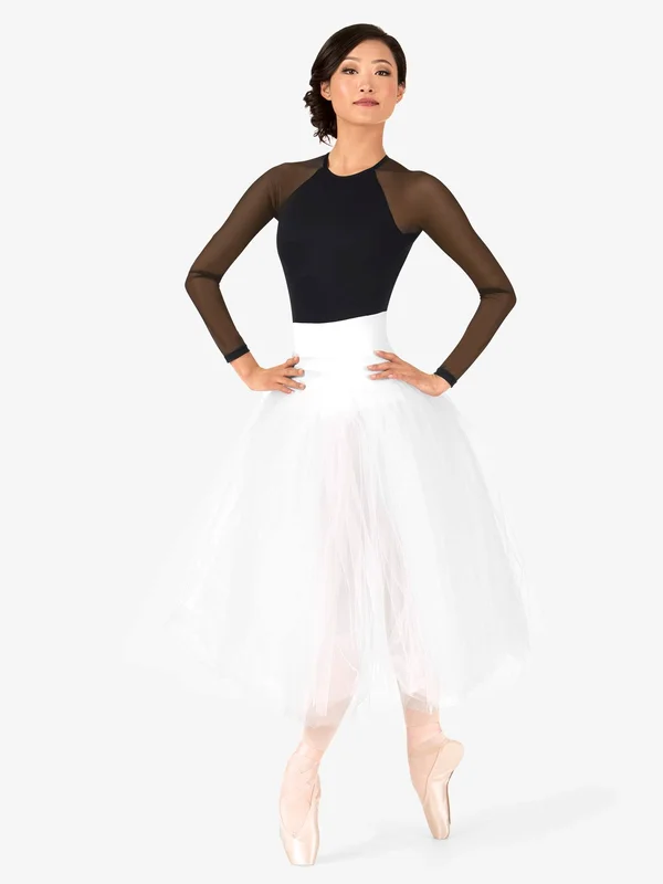 Natalie Adult Secure High Waist Juliet Tutu in White ml N8894