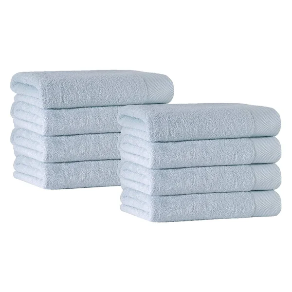 Enchante Home Signature Hand Towels (Set of 8) Water Fall - White