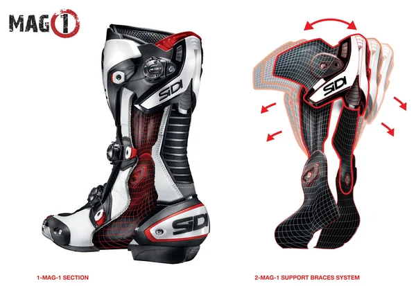 Sidi Mag-1 Air Motorcycle Boots (White/Black)