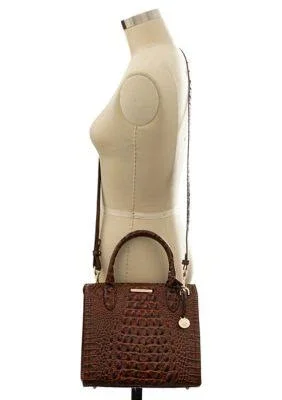 Brahmin Small Caroline Melbourne Leather Satchel - Green Viper Melbourne