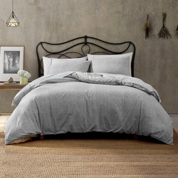 Brielle Home Callan 3 Piece Comforter Set - Light Grey - King