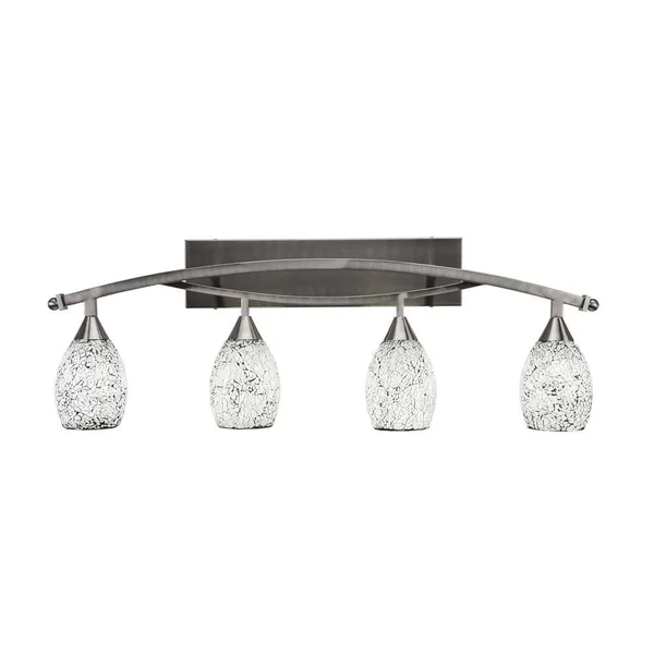 Toltec Lighting 174-BN-4165 Bow - Four Light Bath Bar Brushed Nickel