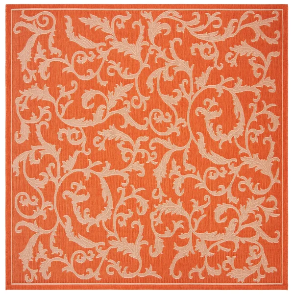 Safavieh Courtyard CY2653-3202 6&7x22 x 6&7x22 Square Terracotta, Natural Area Rug