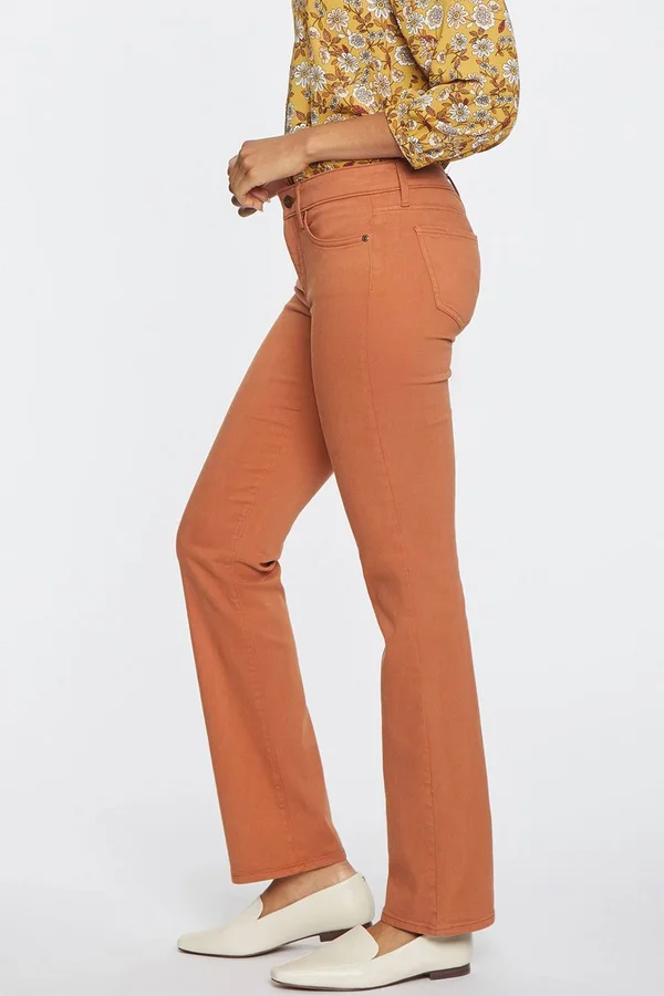 Nydj Marilyn Straight Leg Stretch Jeans - Size 6 in Walnut at Nordstrom