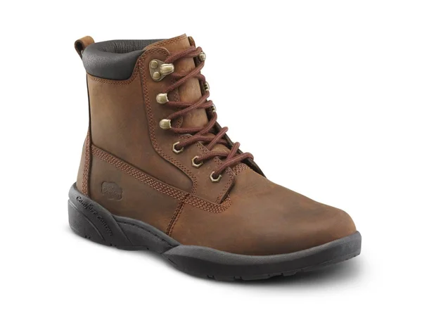 Dr. Comfort Boss Men's Work Boot: 11.5 Wide (e/2e) Chestnut Lace, Size: One size, Brown