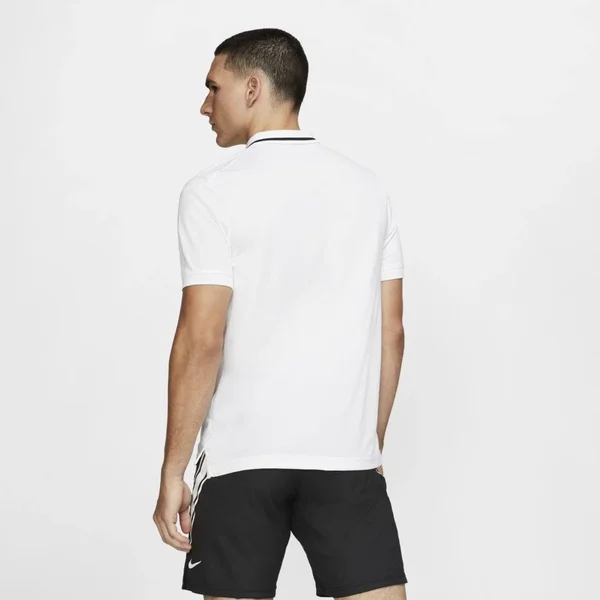 Nike NikeCourt Dry Polo Pique White/Black/Black - Men's, Size: XL