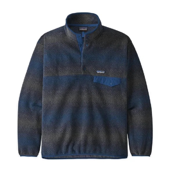 Patagonia Men's Synchilla Snap-T Pullover - Gem Stripe: New Navy, Xs