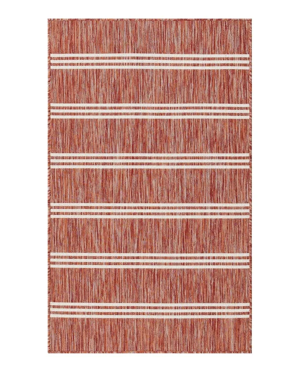 Jill Zarin Anguilla Indoor Outdoor Rug, Red, 6x9 ft