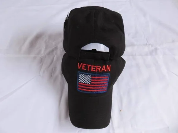 Veteran USA Flag 2024 Cap Embroidered Hat Black 24