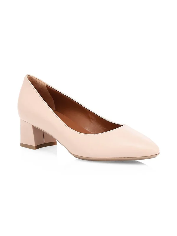 Aquatalia Women's Pasha Leather Pumps - Black - Size 8