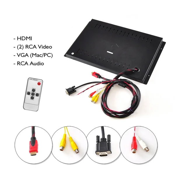 12.5x22 Video Monitor Panel Display Screen - Full HD 1080p Support, Hdmi/rca/vga