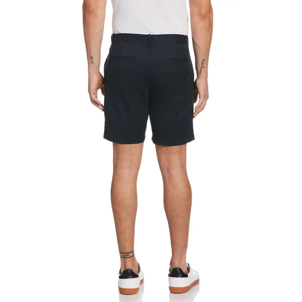 Original Penguin Men's Micro Twill Slim Fit Shorts in Dark Sapphire Blue - Size 36, Cotton/Elastane