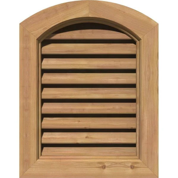 Ekena Millwork GVWAR14X1600SFUWR 14x22W x 16x22H Arch Top Gable Vent (19x22W x 21x22H Frame Size): Unfinished - Functional, Smoot