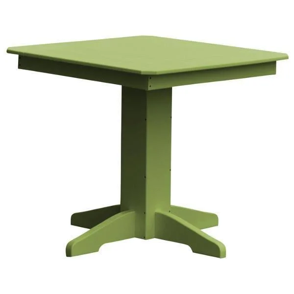 Recycled Plastic Square Dining Table 44x22, Orange
