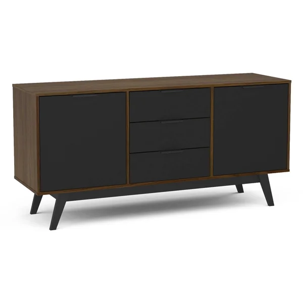 Edina Buffet Dark Brown Black - Chique, Dark Brown/Black