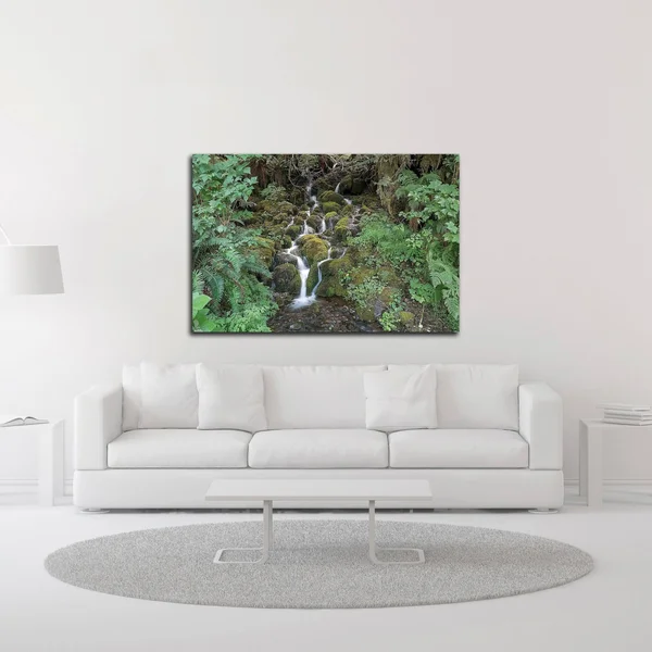 Tangletown Fine Art Fern Waterfall by Lynda White, Print on Canvas, Ready to Hang