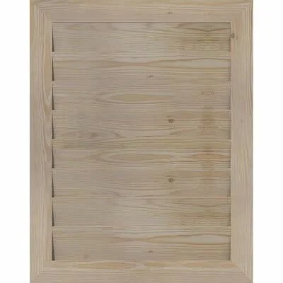 Ekena Millwork GVWVE18X1202SDUPI 18x22W x 12x22H Vertical Gable Vent (23x22W x 17x22H Frame Size): Unfinished, Non-Functional, S