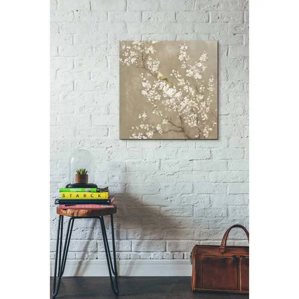 Epic Graffiti &White Cherry Blossom II Neutral& by Danhui Nai, Canvas Wall Art, 18x22x18x22