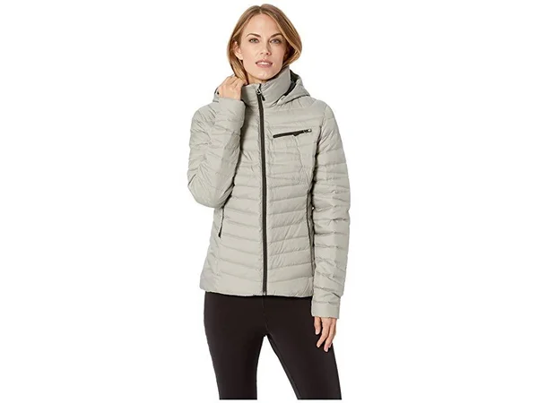 Spyder Women's Timeless Hoody Down Jacket - Alloy/Black, Small