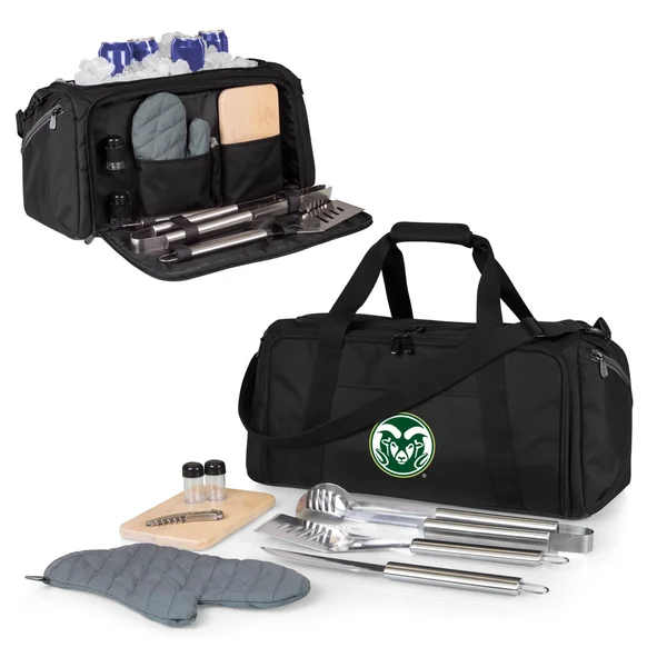 Black Colorado State Rams BBQ Kit Cooler