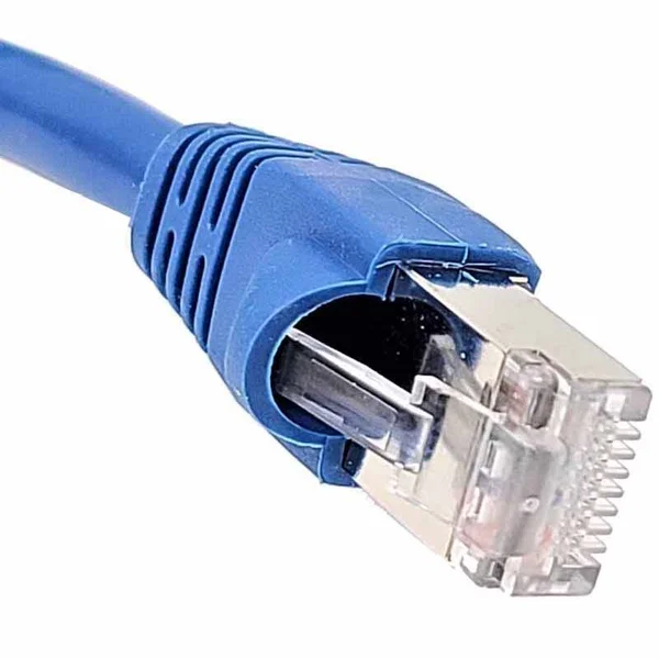 Micro Connectors 75ft Cat 6A Shielded (STP) Patch Cable 10Gbps - Blue