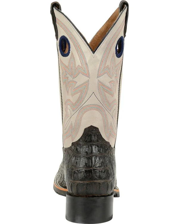 Double H Men's Chocolate Caiman Print Work Boots - Steel Toe
