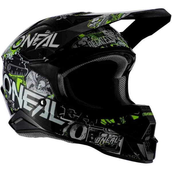O&Neal 3 Series Attack Helmet - Black/Neon Yellow - XL