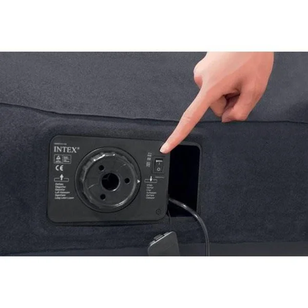 2) Intex Twin Classic Pillow Rest Airbed Mattress Bed with Built-In Pump - 66775E