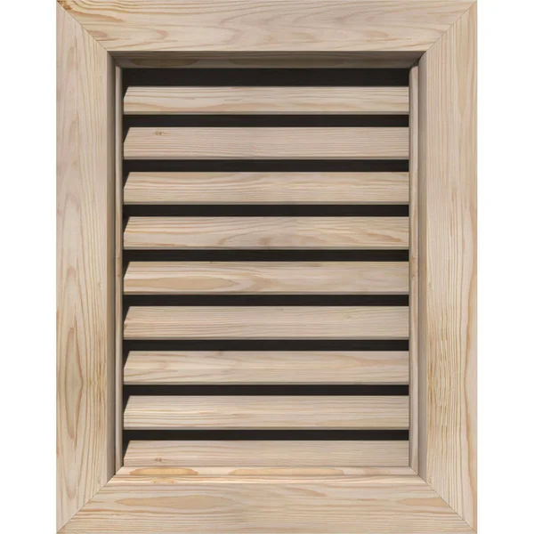 Ekena Millwork GVWVE30X1400SFPPI 30x22W x 14x22H Vertical Gable Vent (35x22W x 19x22H Frame Size): Primed, Functional, Smooth Pi