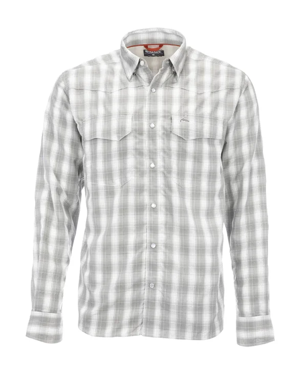 Simms Big Sky LS Shirt Smoked Salmon Plaid, S