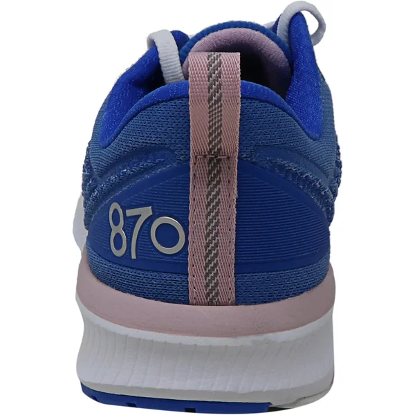 New Balance Women's W870WB5 Running Shoe White/Cobalt/Pink 6 D