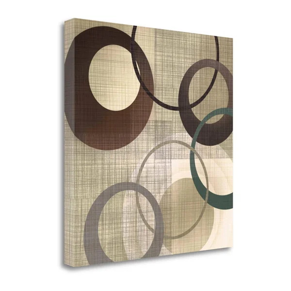 Tangletown Fine Art Hoops N Loops II by Tandi Venter - Giclee Print on Gallery Wrap Canvas, 25x22x25x22