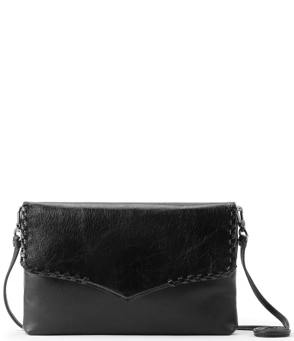 The Sak Legend Flap Clutch Crossbody Bag, Black Leather