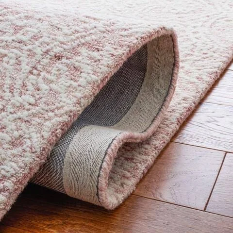 Metro Collection MET998U Rug Pink - Ivory, Round 6& x 6&