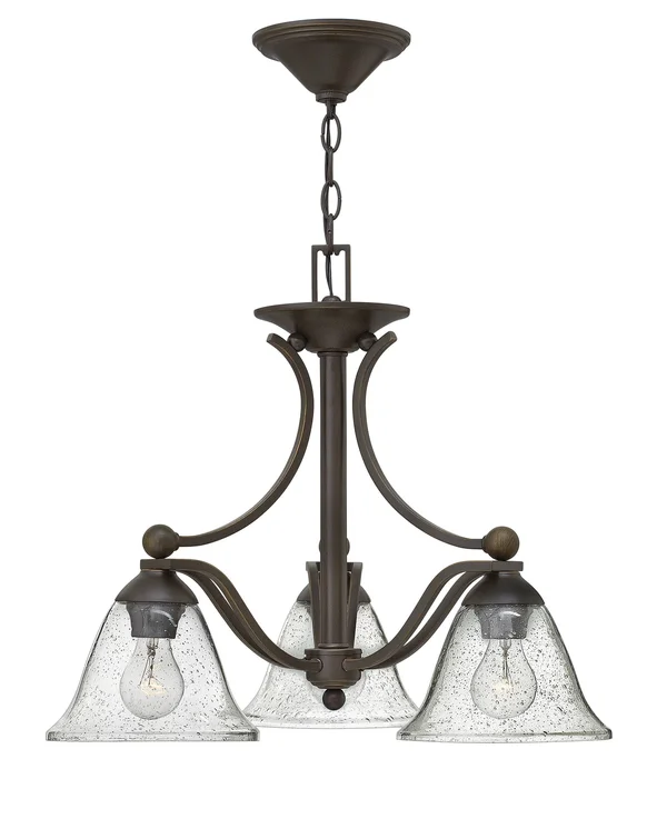 Hinkley Lighting 4653OB-CL Bolla Olde Bronze 3 Light Chandelier