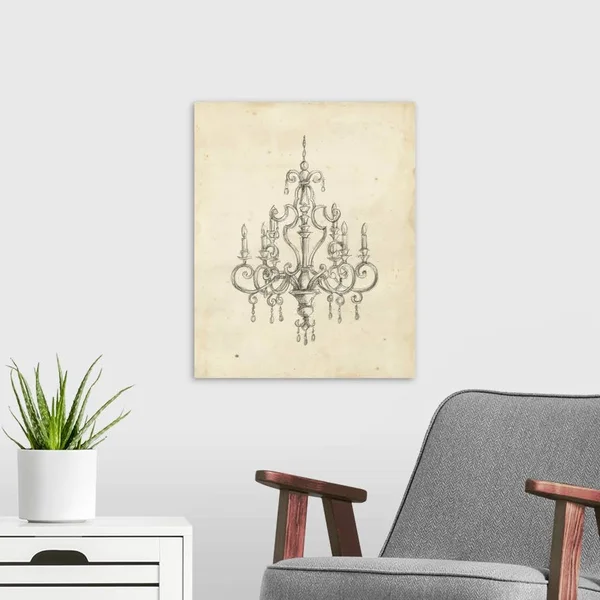 Classical Chandelier III - Canvas Wall Art, 16x20, Great Big Canvas