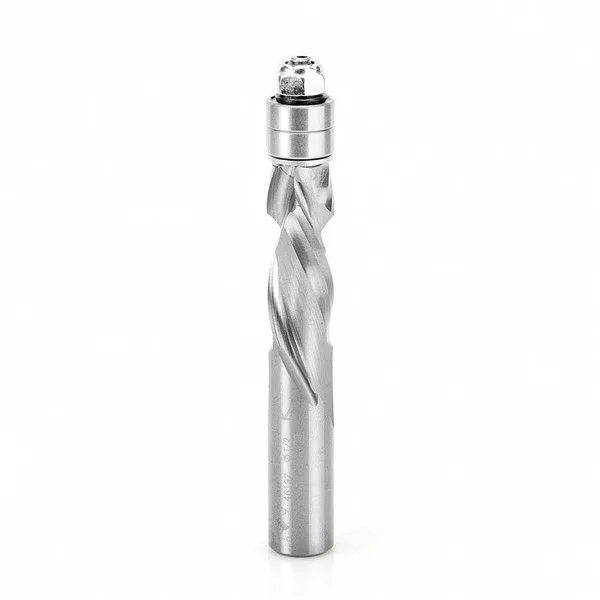 Amana 46192 Solid Carbide Compression Spiral 1/2 Dia x 1-1/4 x 1/2 inch Shank with Double Ball Bearing