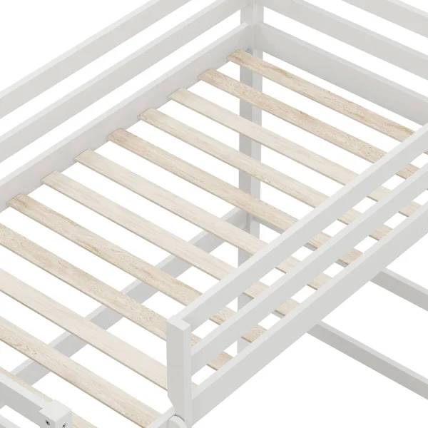 Hillsdale Caspian Twin Study Loft with Chair, White