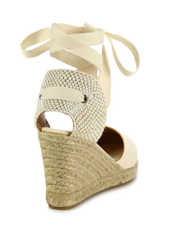 Soludos Tall Wedge Linen - 6, Blush
