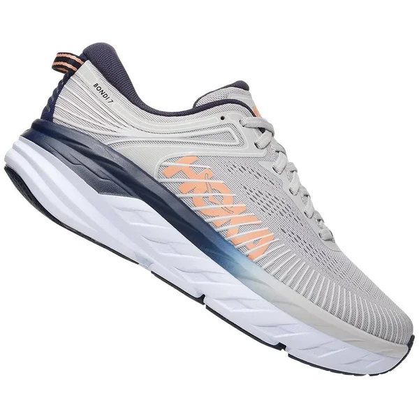 Hoka One One Women's Bondi 7 Shoe - 10 Wide - Lunar Rock, Black Iris