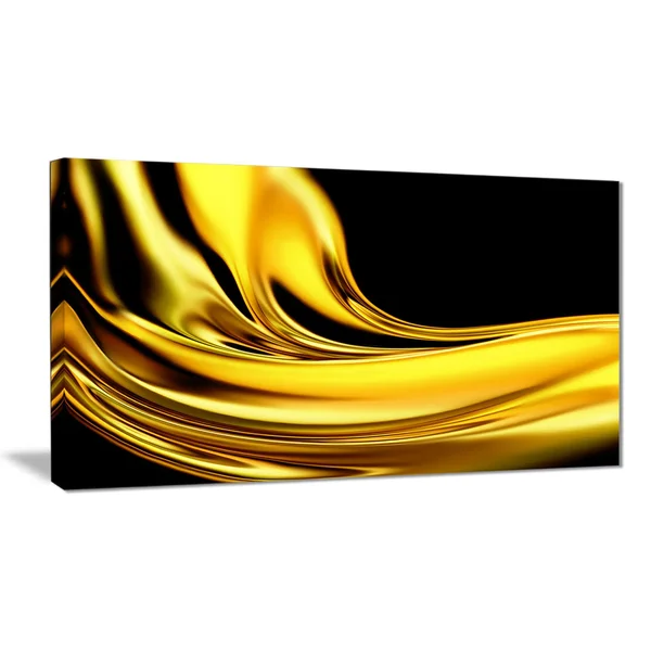 Designart &Yellow Gold Texture Pattern& Abstract Digital Art Canvas Print - 32 in. Wide x 16 in. High