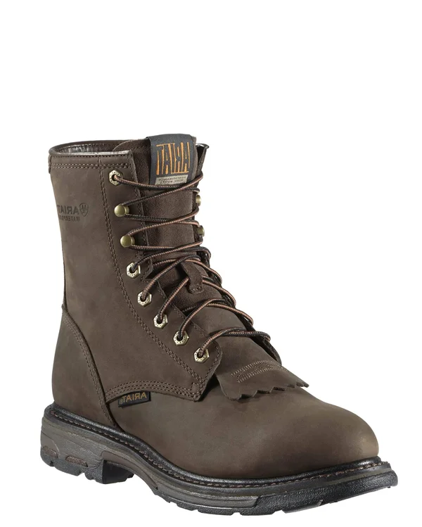 Ariat Men's Workhog 8 in. H2O Boots Brown 7.5 D