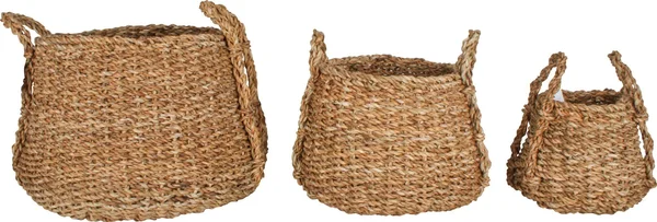 Sea Grass Dim Jhuri Design Basket (Set of 3)