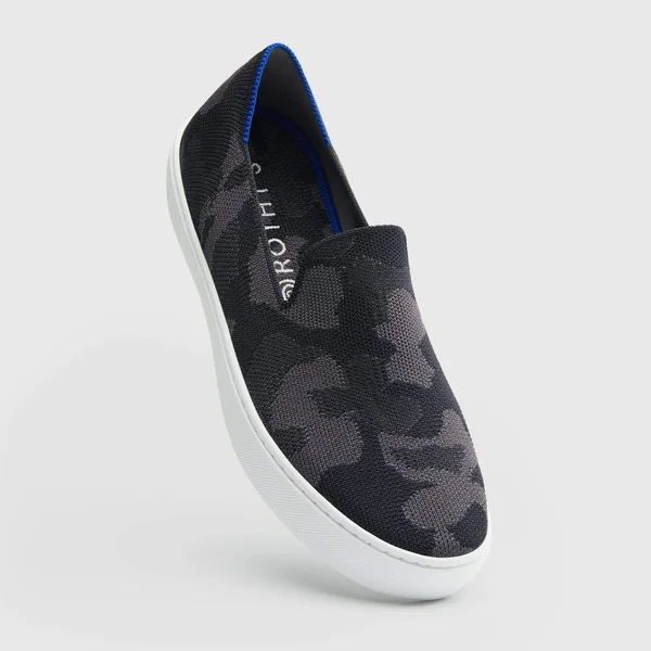 Rothy&s Grey Slip-On Sneakers - Grey Camo, Size 10.5